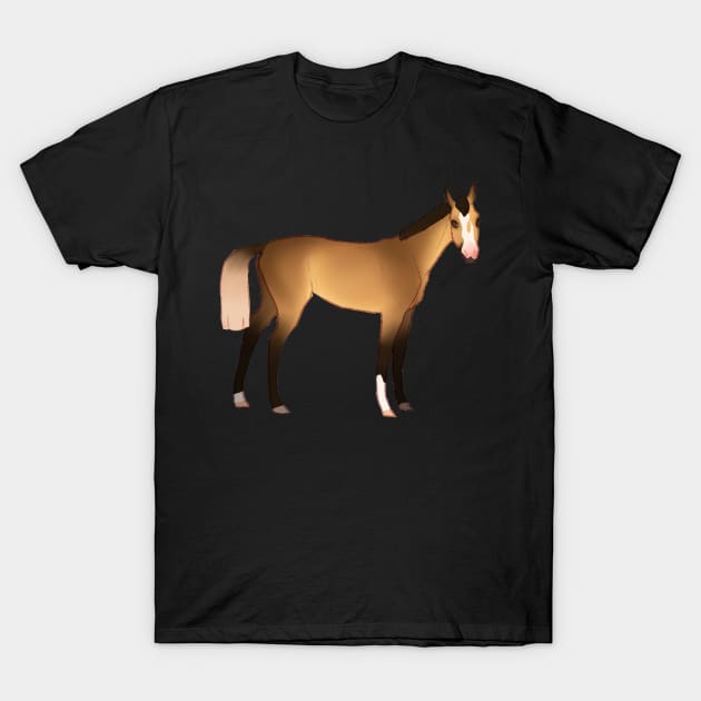 Buckskin Horse T-Shirt by kelseydjpaint